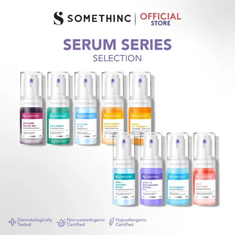 SOMETHINC – Serum Series | Glass-C 12% Vitamin C+ | Gentle Bright Niacinamide | Advanced Peeling 20% AHA BHA | Level 1% Retinol | Calm Down Skinpair Barrier | Diamond Glow Phyto | Hyaluronic9+ Advanced | wajah cerah no dark Spot Age Spot Freckles Glowing