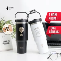 Tumbler Minum Stainless Jumbo Hook 890ml – Custom Grafir Termos Kopi Tahan Panas & Dingin Premium BPA Free Insulated Besar