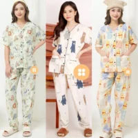 WHY.LABELLE setelan baju tidur piyama katun Jepang dan katun Premium